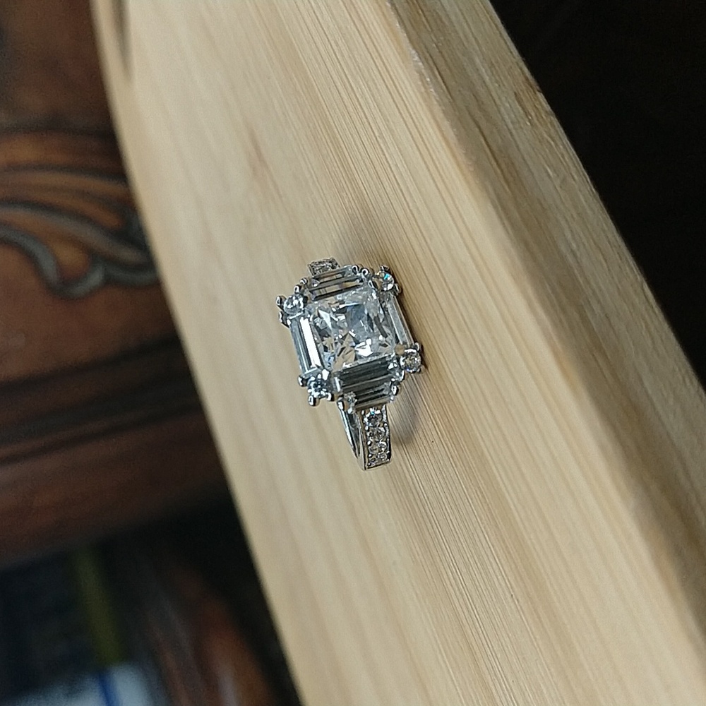 925 sterling silver engagement ring vacation ring cz
